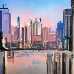 'a cityscape by Lujo Bezeredi' v-diffusion Text-to-Image