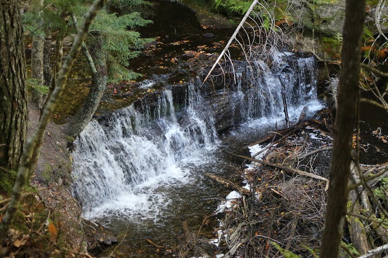 Mosquito Falls was running a bit low in September 2021, at Pictured Rocks National Lakeshore