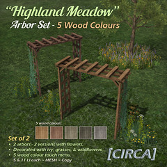 [CIRCA] - "Highland Meadow" Wood Arbor Set