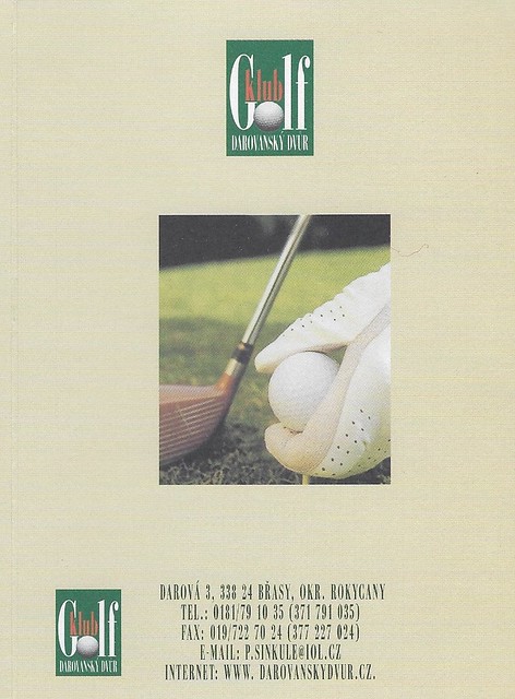A Czech Republic Golf Scorecard