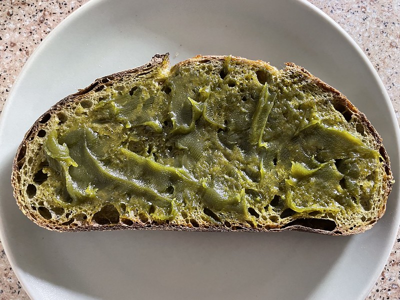 Matcha-Anko Butter on Matcha Toast