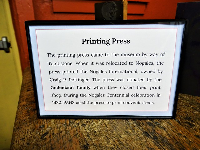 20220329 Printing Press in Nogales from Tombstone