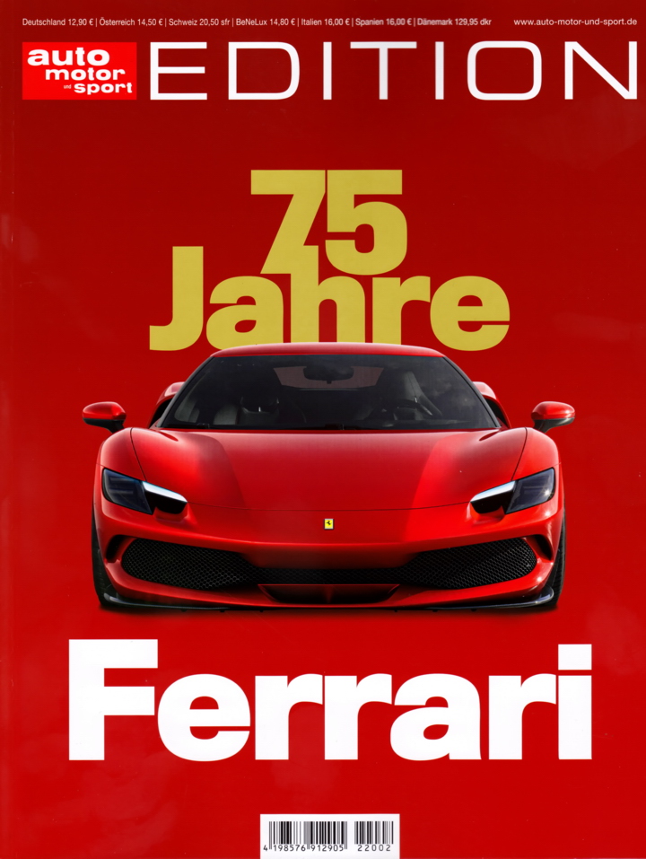 Image of auto motor und sport Edition - 75 Jahre Ferrari - cover