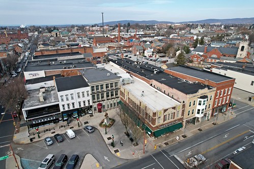 schuminweb ben schumin web december 2021 pennsylvania pa york county hanover downtown down town area areas aerial view overhead city building buildings architecture architectural skyline cityscape scape sky line lines skylines