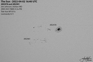 The Sun - 2022-04-02 16:40 UTC - AR2978 AR2981