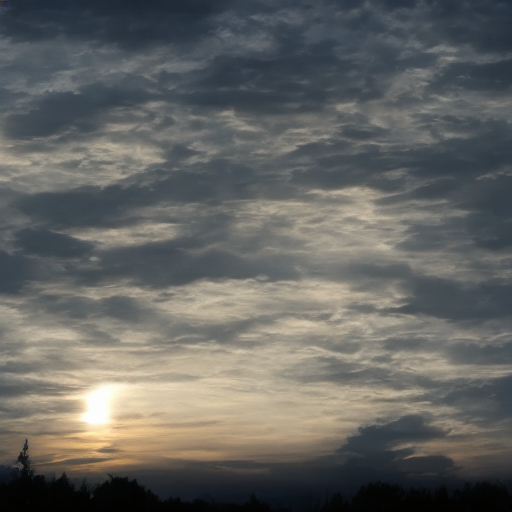 'a drawing of a cloudy sunset' GLID-3 Text-to-Image