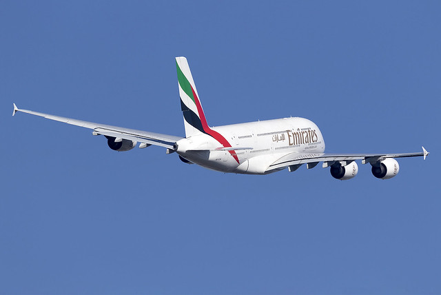 Emirates Airbus A380 A6-EOW at Heathrow Airport LHR/EGLL