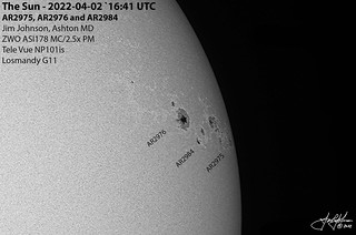 The Sun - 2022-04-02 16:41 UTC - AR2974 AR2975 AR2984