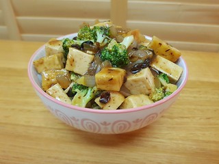 Tofu with Broccoli and Black Bean Sauce