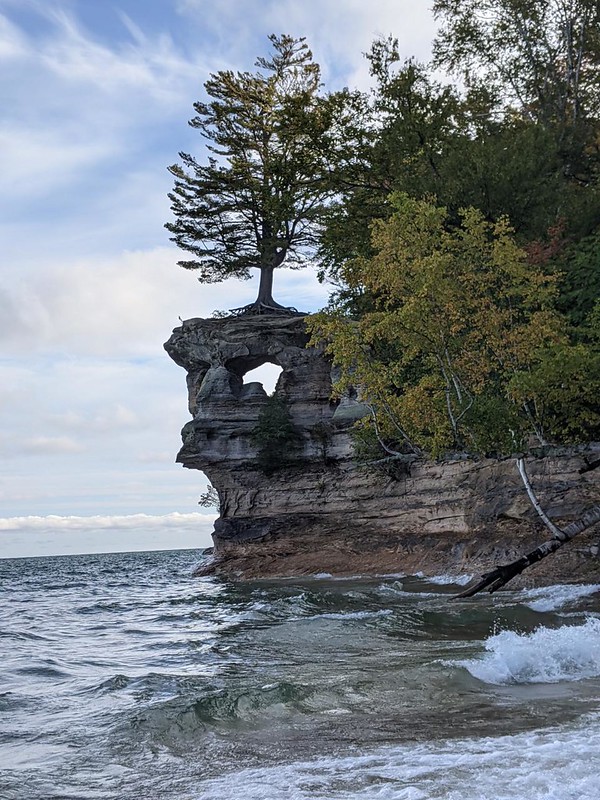Vicki's shot of Chapel Rock from Chapel Beach on the shore of Lake Superior in Pictured Rocks National Lakeshore