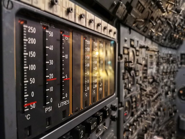 Engineers panel of Concorde G-AXDN