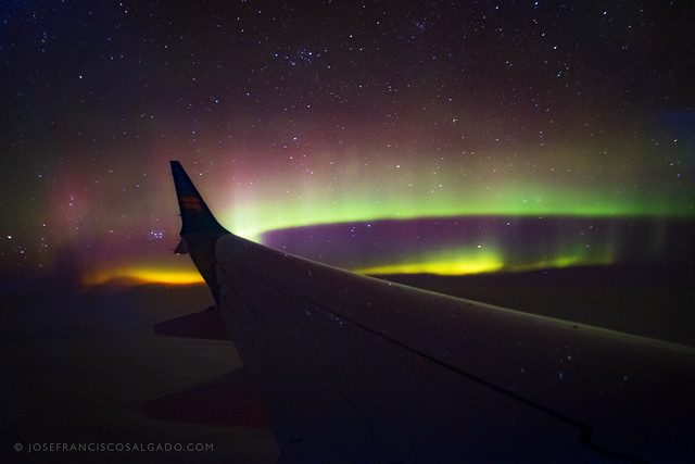 Aurora borealis over Canada
