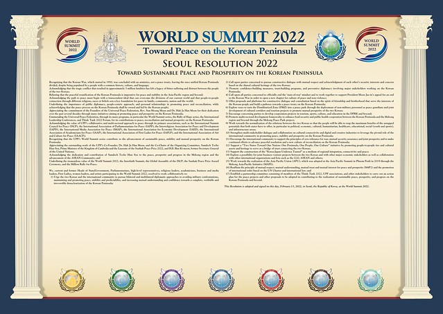 Korea-2022-02-14-World Summit 2022: Seoul Resolution