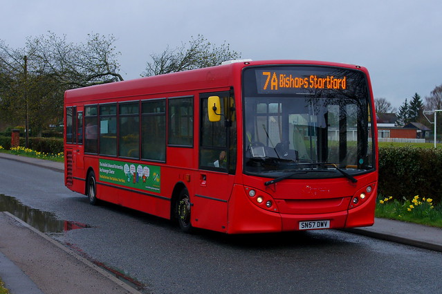Seeing Red: Trustybus (ex Go-Ahead London SE29) ADL Enviro200 SN57DWV Birchanger Lane Birchanger 04/04/22