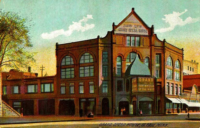 Old Saint Paul Minnesota Postcard Collection - Jacob Litt's Grand Opera House, Published By The Rotograph Company, Printed In Germany, Postmarked 1908