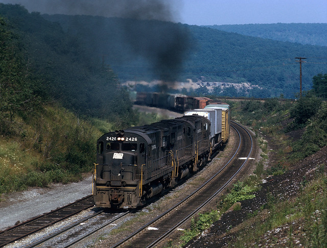 Penn Central 2426 at Gallitzin, Pennsylvania in September of 1973