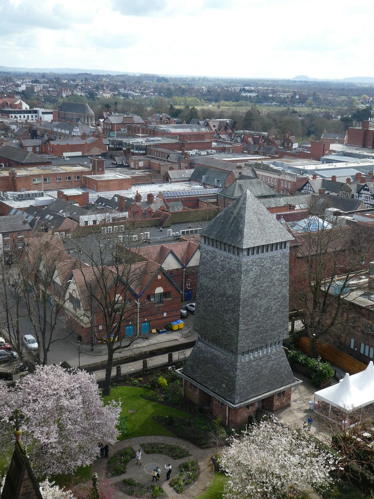 View of the new bell ringing tower, Chester Cathedral