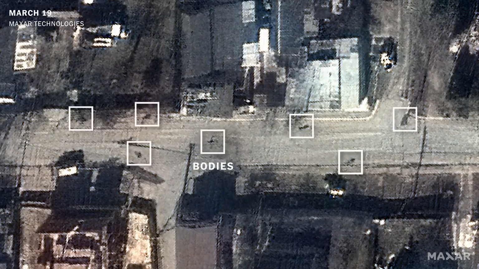 Photo satellite Maxar du massacre de Boutcha