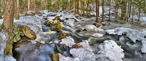 sonya99 landscape creek spring ice snow maisema puro kevät jää lumi april huhtikuu pärrinkoski peltolammi tampere suomi finland