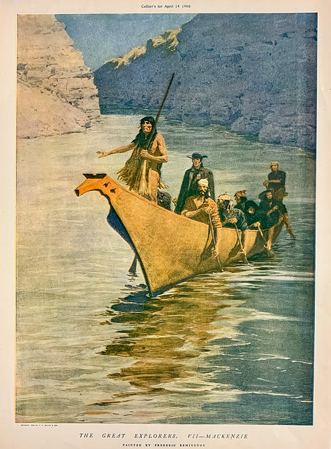 “The Great Explorers VII – Mackenzie” by Frederic Remington in Collier’s Magazine, April 14, 1906.