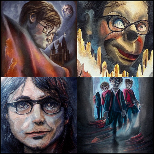 'an ultrafine detailed painting of Harry Potter' Latent Diffusion LAION_400M