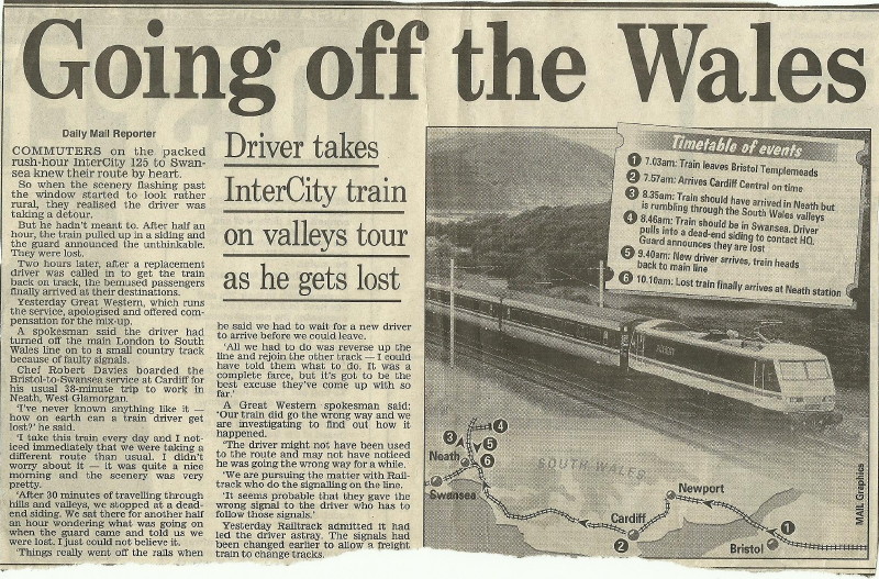 BR HST gets lost : 1996