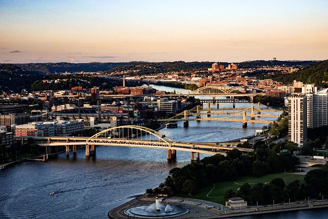 The Bridges of Pittsburgh at Dusk.