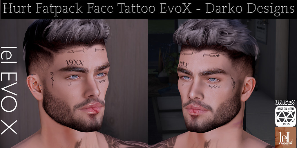 Hurt Fatpack Face Tattoo EvoX – Darko Designs
