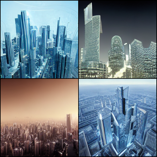 'a futuristic city' Latent Diffusion LAION_400M