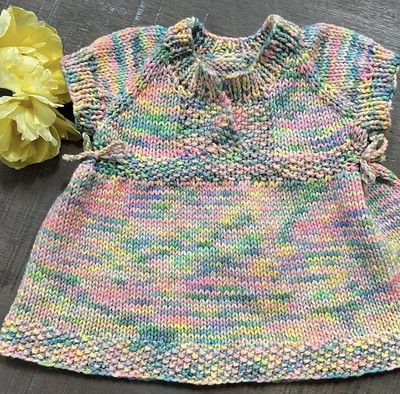 Sarah (@fathatknits) finished this fabulous Easter dress for her granddaughter using one of my few patterns on Ravelry!