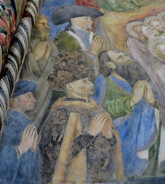 Couronnement de la Vierge, Leonardo da Besozzo, chapelle Caracciolo del Sole, milieu XVe, , église San Giovanni a Carbonara, Naples, Campanie, Italie.