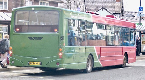 NK54 NVA ‘Hulleys of Baslow’. ‘Your Low Emission Bus’. Scania L94UB / Wright Solar /4 on Dennis Basford’s railsroadsrunways.blogspot.co.uk’