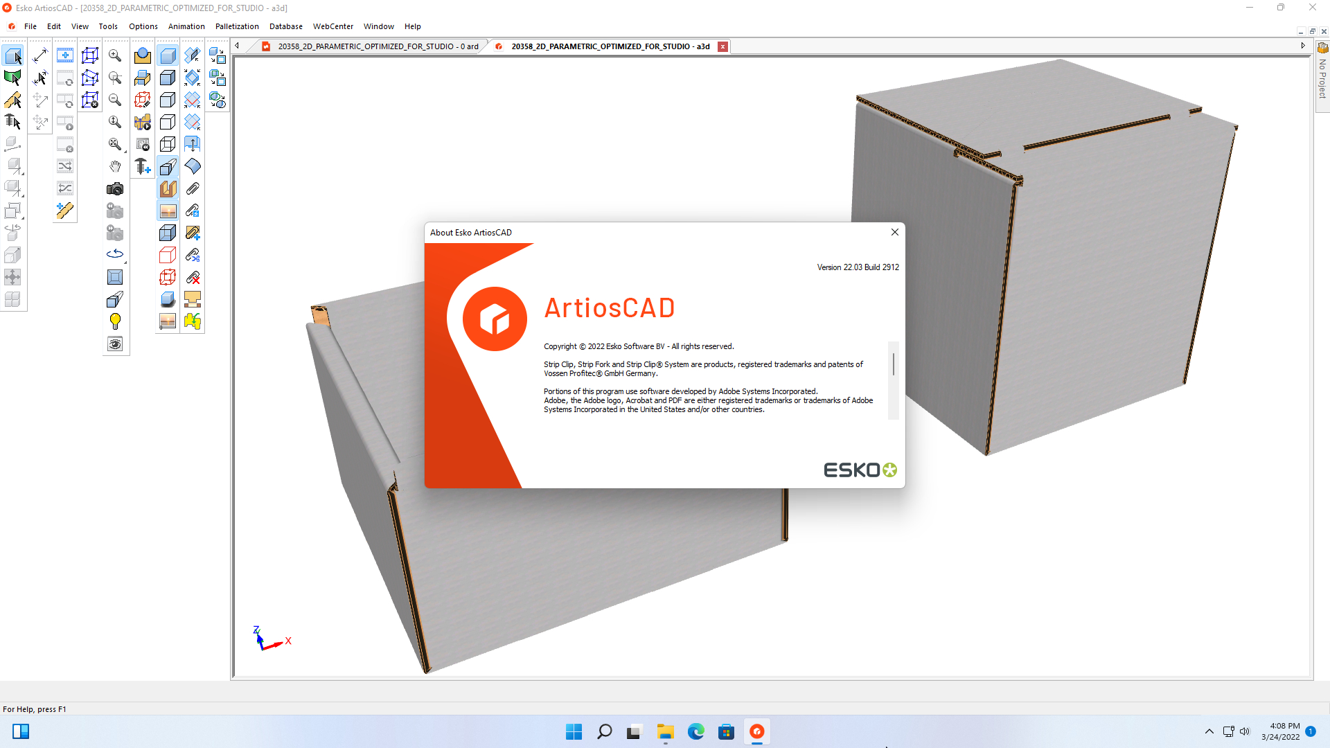 Working with ESKO ArtiosCAD 22.03 Build 2912 x64 full license