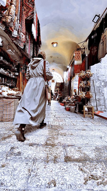 Into The Market at the Muslim Quarter of Jerusalem