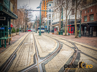 Main Street Train Line in Downtown Memphis, Tennessee