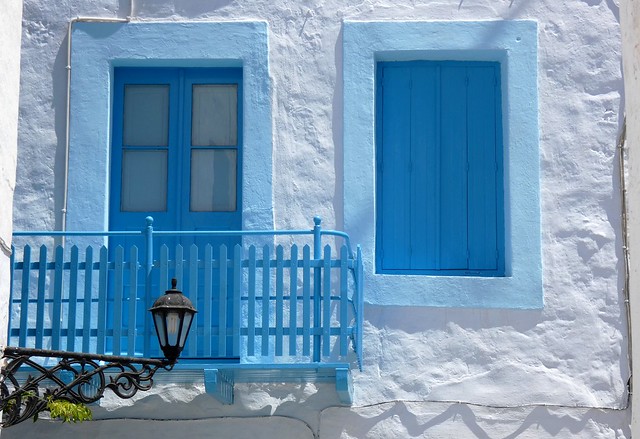 Cycladic blue facade