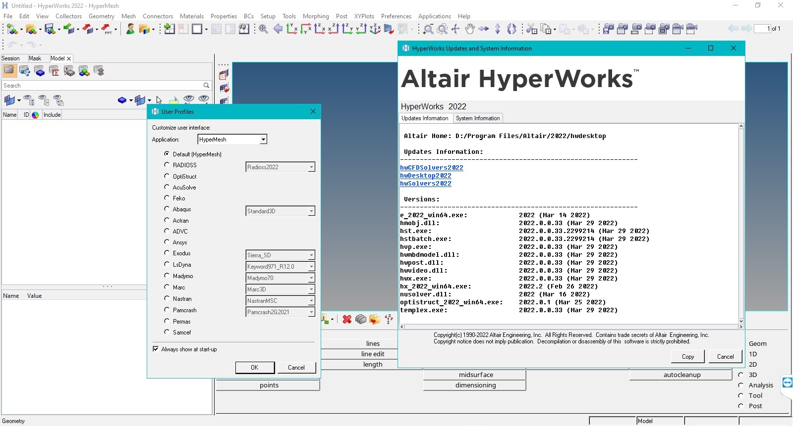 Working with Altair HWDesktop + Solvers 2022.0 full license