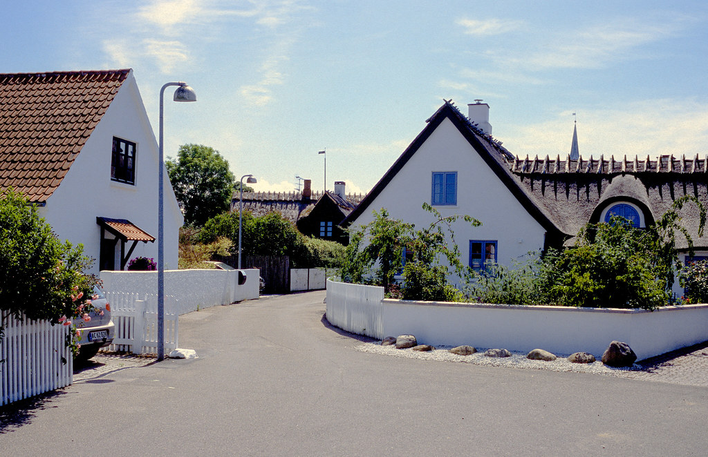Houses by the harbour. Gilleleje, Denmark