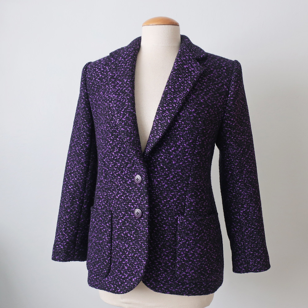 purple blazer on form