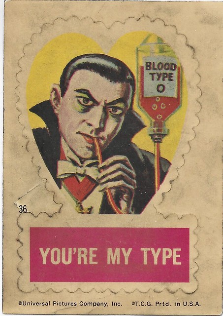 Frankenstein Valentine Sticker No. 36 (Topps 1966)