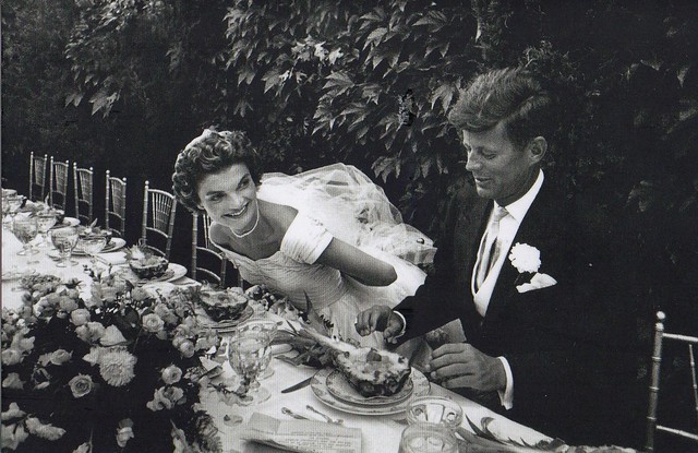 Jaqueline Bouvier and John F. Kennedy on their Wedding Day, 1953