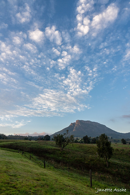 Morning cloud over Mt Maroon