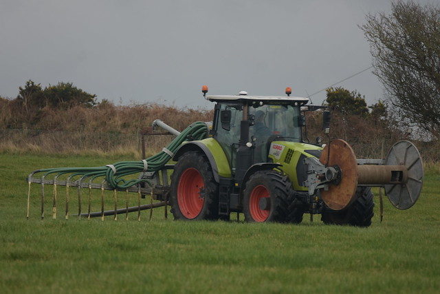 Claas Arion 660 Tractor with a Slurryquip Umbical Cord & Dribble Bar Spreading System