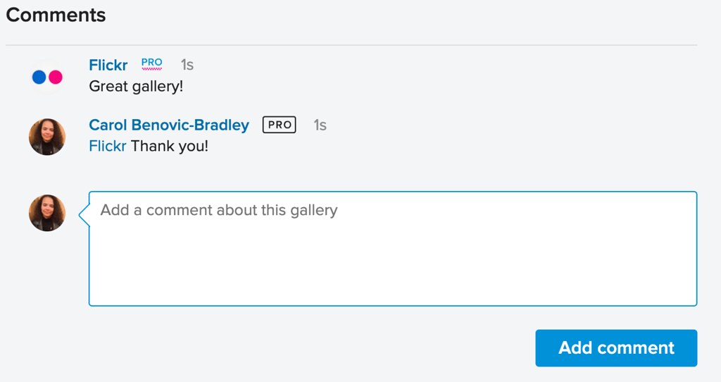 Comment mentions on galleries have been updated!