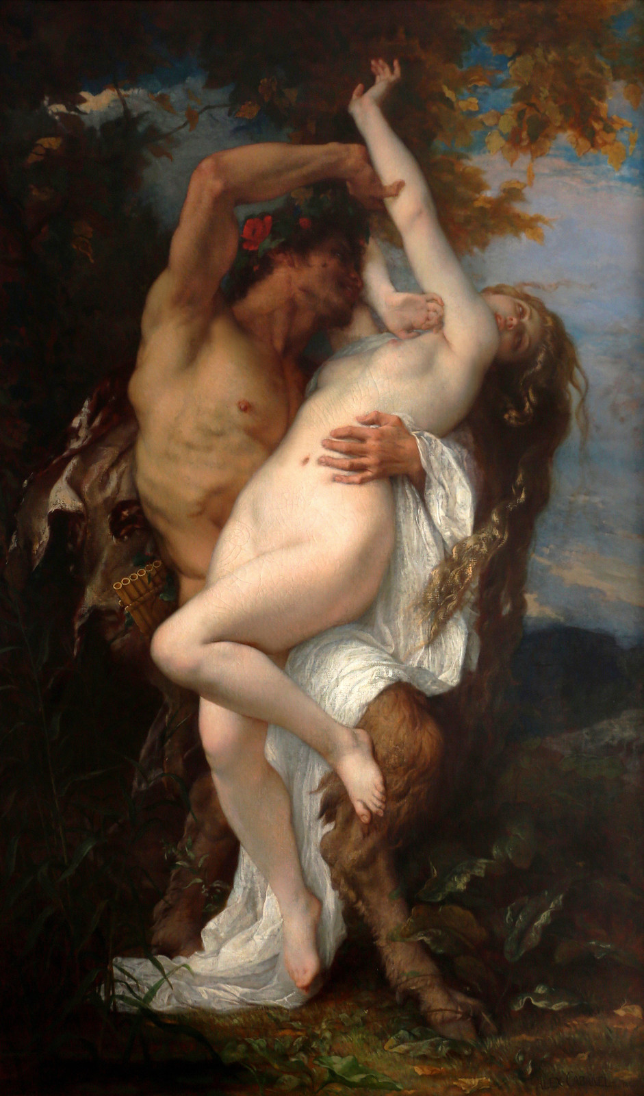 Nymph abducted by a faun  (1860) by Alexandre Cabanel