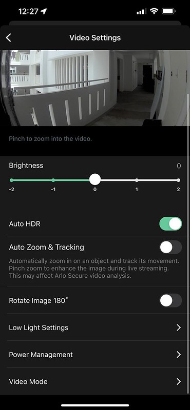 Arlo iOS App - Arlo Pro 4 Video Settings