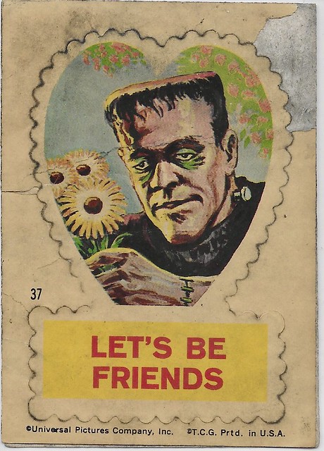 Frankenstein Valentine Sticker No. 37 (Topps 1966)