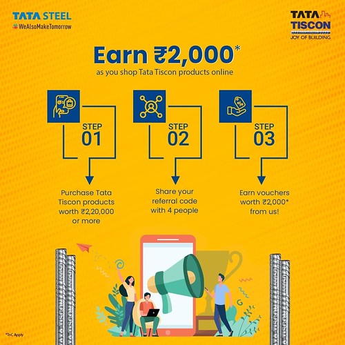 Win Exciting Vouchers on Tata Tiscon Products