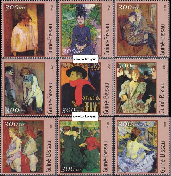 Známky Guinea Bissau 2001 Maľby séria
