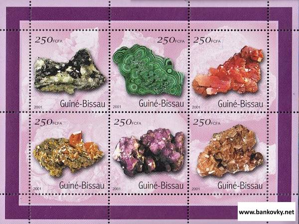 Známky Guinea-Bissau 2001 Minerály